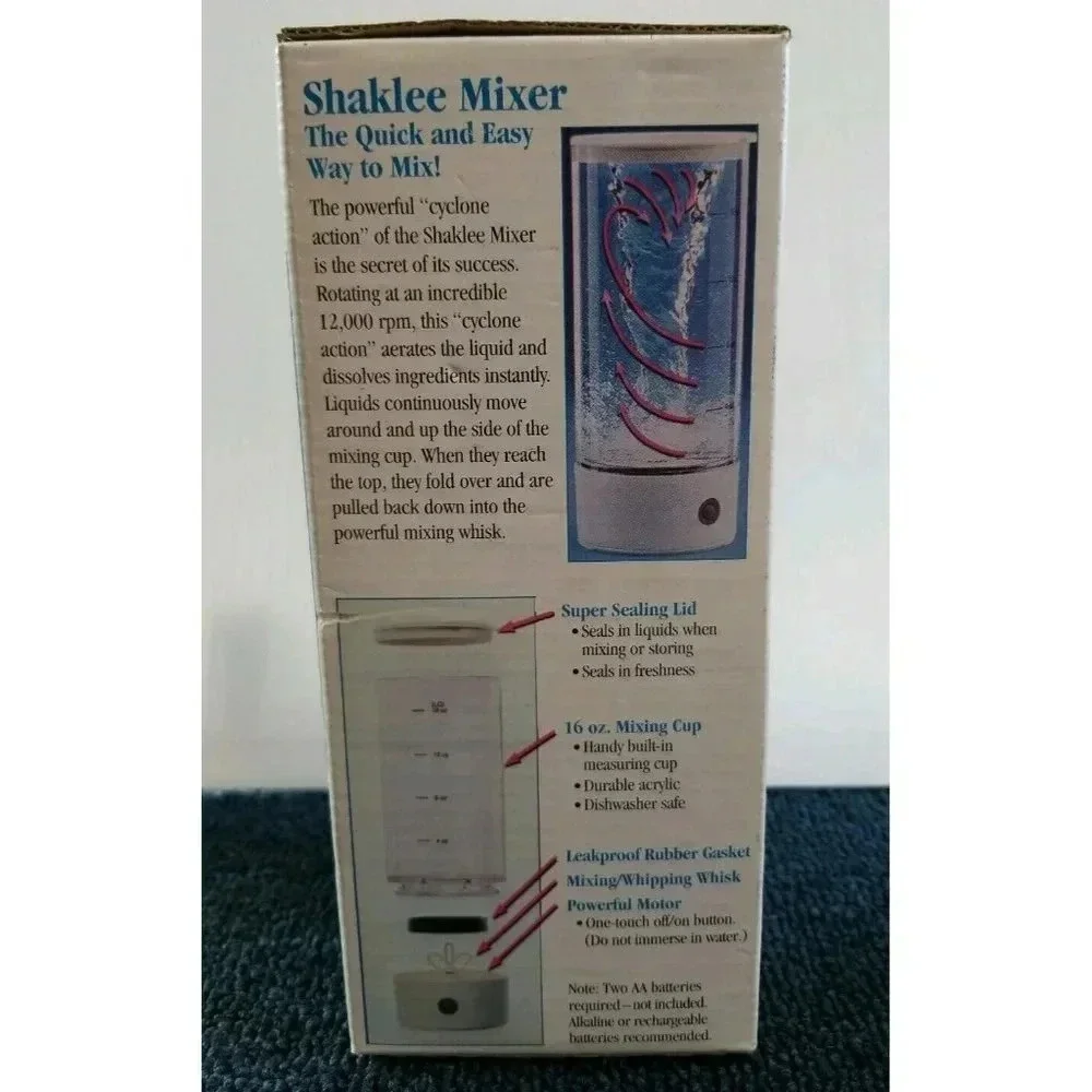 Vintage Shaklee Mixer Blender Handheld 50257 16 oz Mixing Cup New Sealed in Box